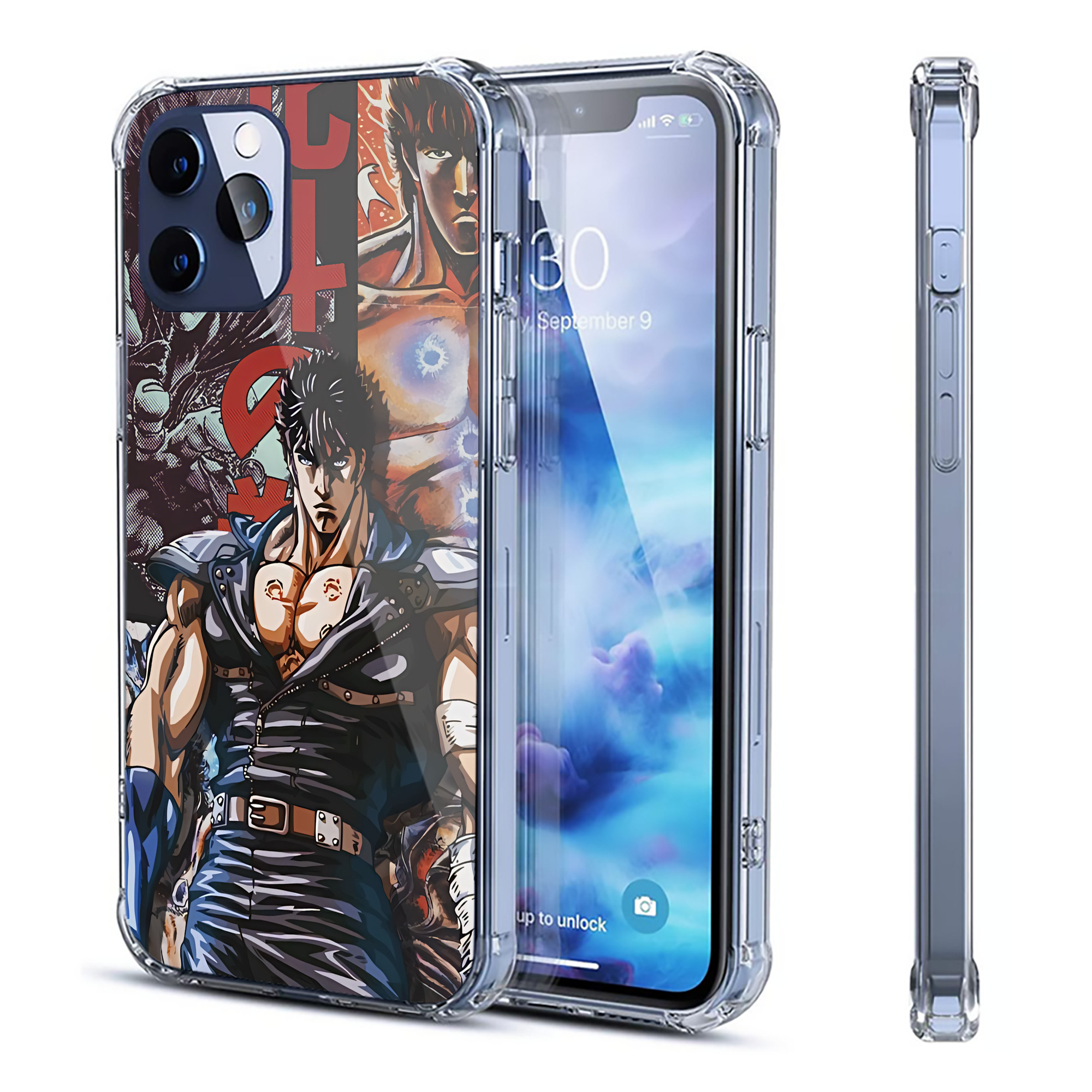 （画像用） 北斗の拳 Fist of the North Star 【iPhone 12シリーズ対応】透明スマホケース（クリアソフトケース）